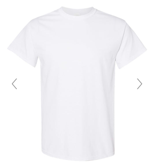 3X WHITE GILDAN - HEAVY COTTON T-SHIRT 5000
