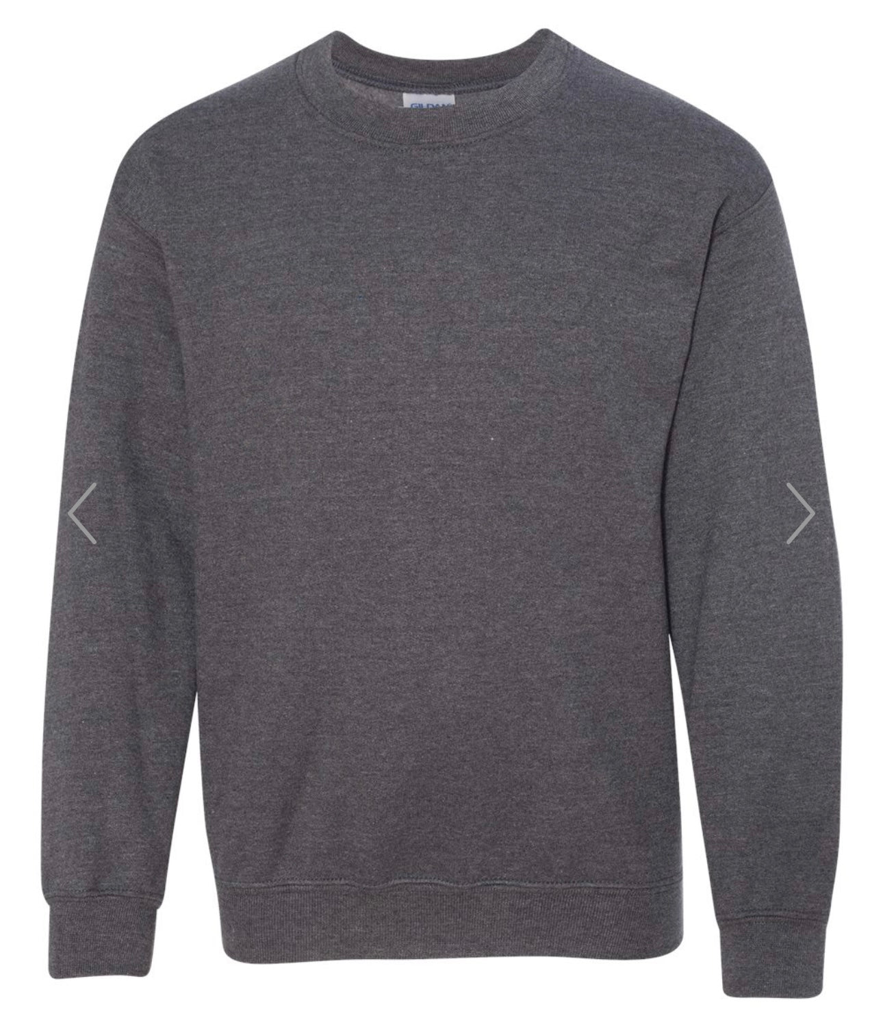 YOUTH MEDIUM DARK HEATHER GILDAN - HEAVY BLEND YOUTH SWEATSHIRT - 18000B