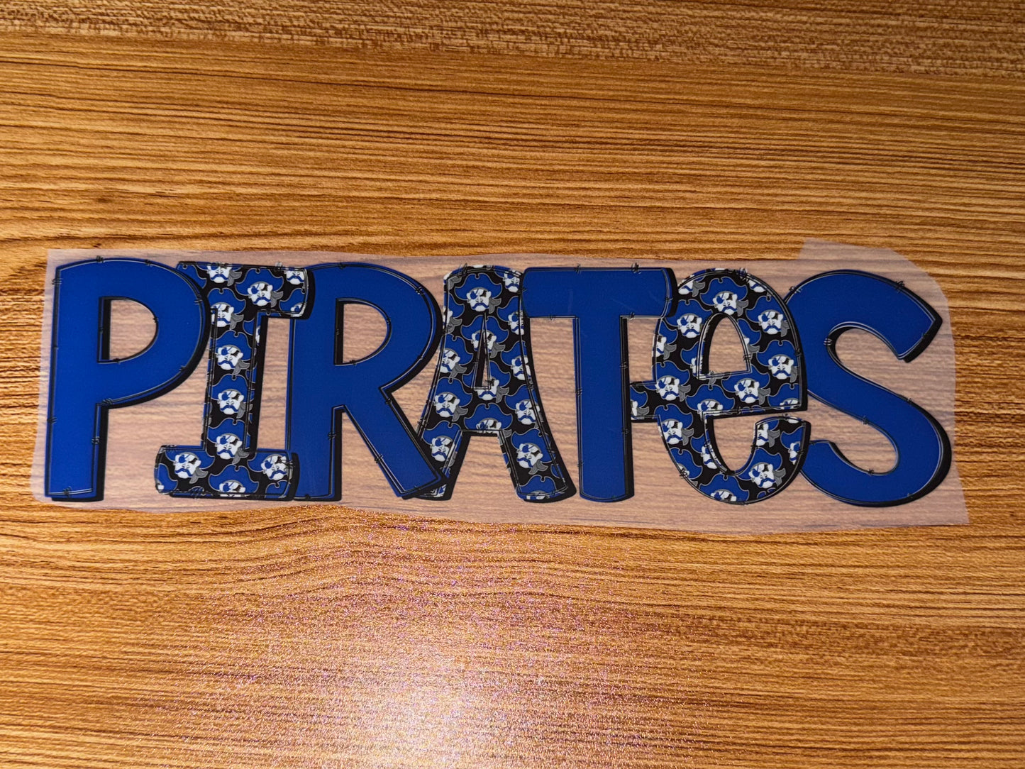 PIRATES WORD BLUE ADULT PRINT
