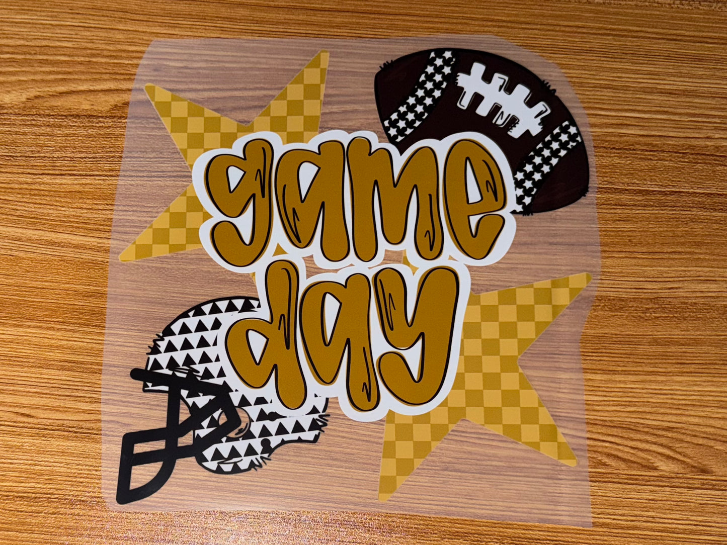 GAME DAY GOLD STARS FOOTBALL PRINT