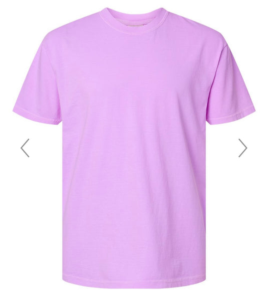 3X NEON VIOLET COMFORT COLORS UNISEX GARMENT-DYED HEAVYWEIGHT T-SHIRT - 1717