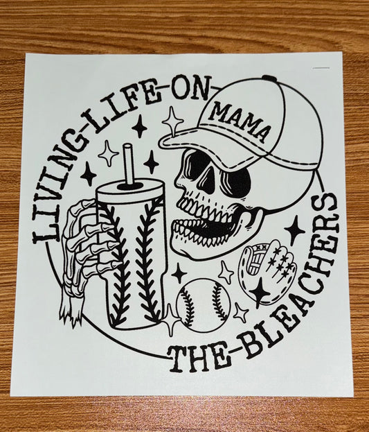 LIVING LIFE ON THE BLEACHERS BLACK PRINT