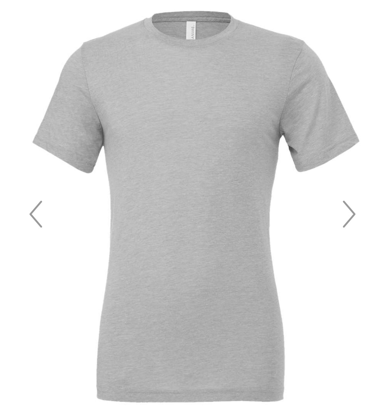 LARGE ATHLETIC GREY TRIBLAND BELLA + CANVAS - TRIBLEND TEE - 3413