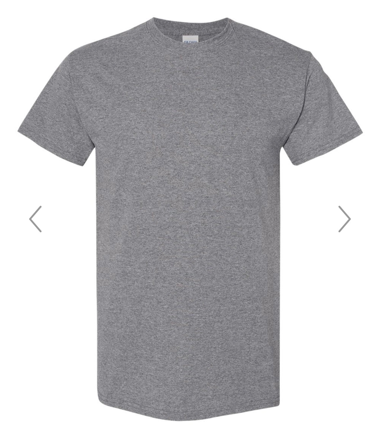 5X GRAPHITE HEATHER GILDAN - HEAVY COTTON T-SHIRT 5000