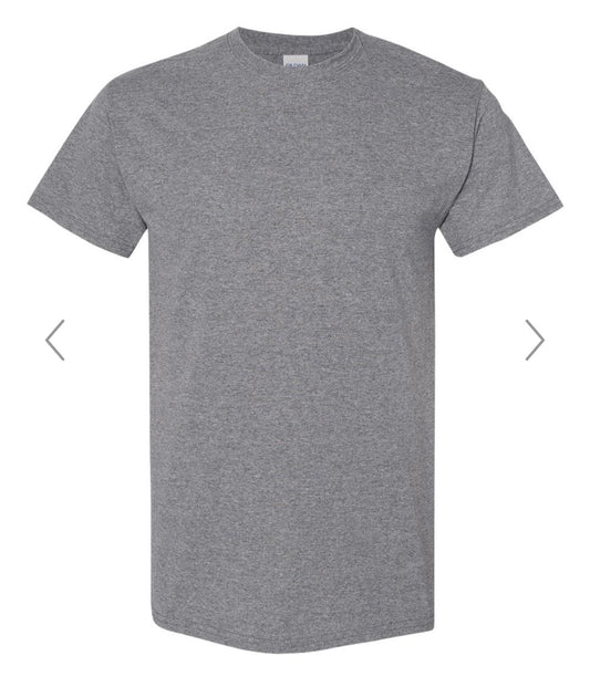 5X GRAPHITE HEATHER GILDAN - HEAVY COTTON T-SHIRT 5000