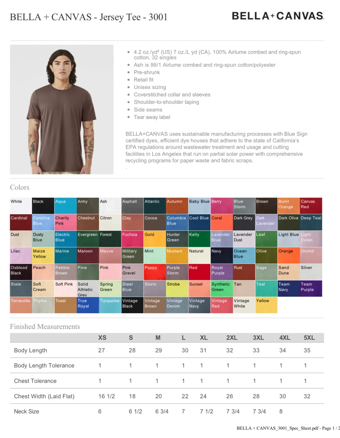 2X TRUE ROYAL BELLA + CANVAS - JERSEY TEE - 3001