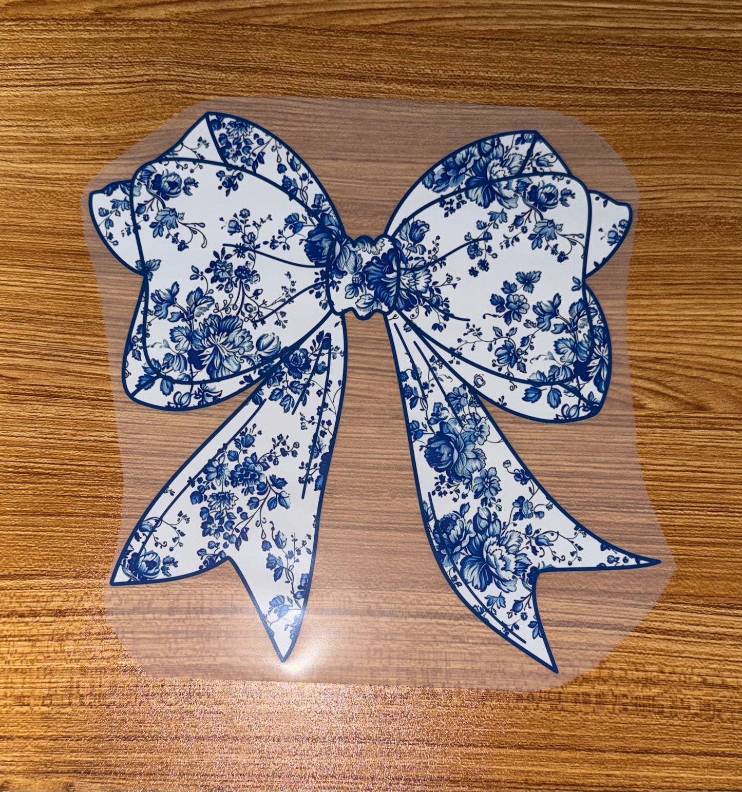 BLUE & WHITE COQUETTE BOW PRINT
