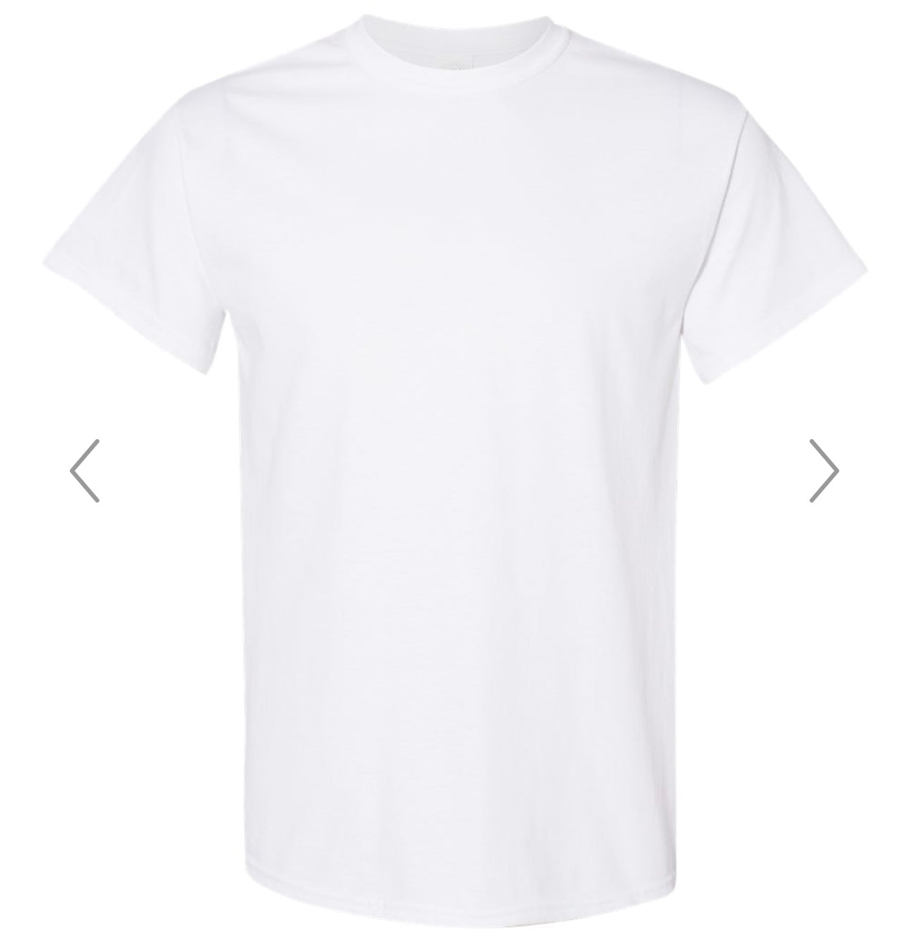 SMALL WHITE GILDAN - HEAVY COTTON T-SHIRT 5000