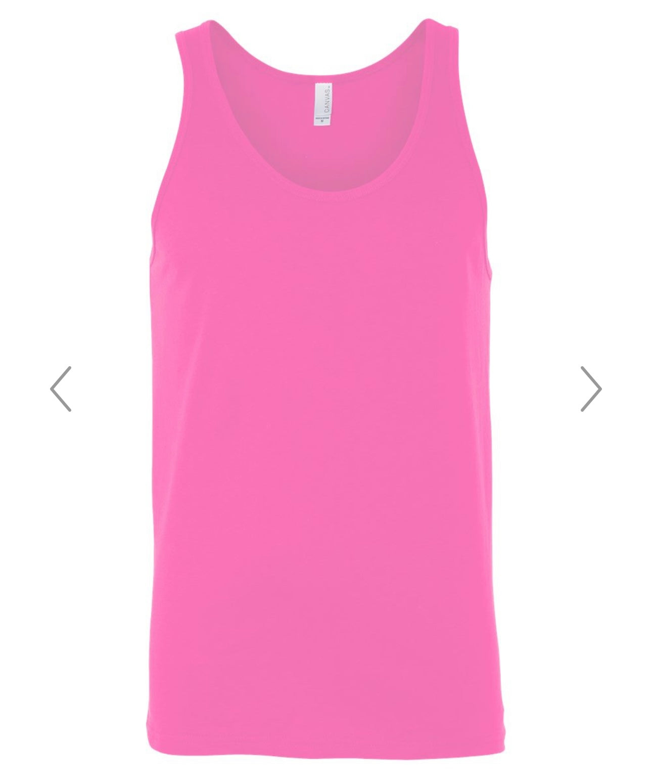 XL NEON PINK BELLA+CANVAS UNISEX HEATHER CVC TANK - 3480CVC