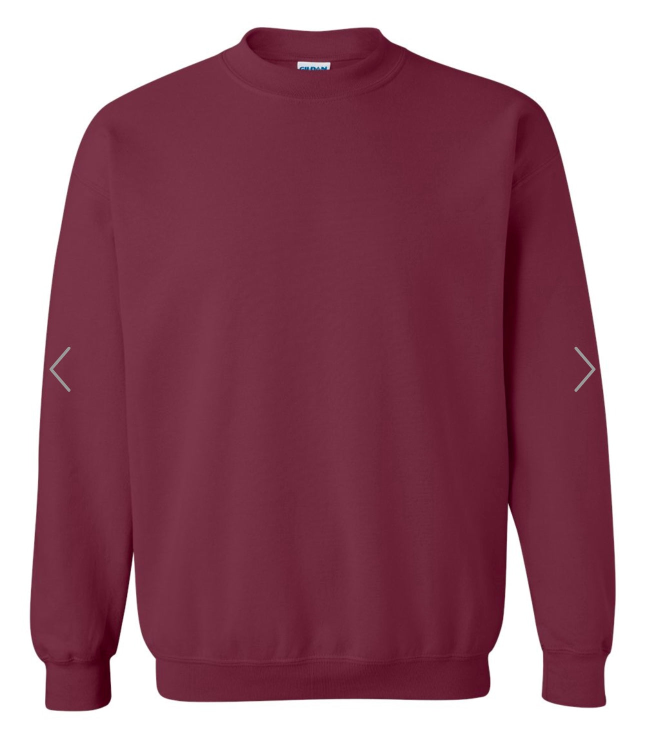 LARGE MAROON GILDAN-HEAVY BLEND CREWNECK SWEATSHIRT