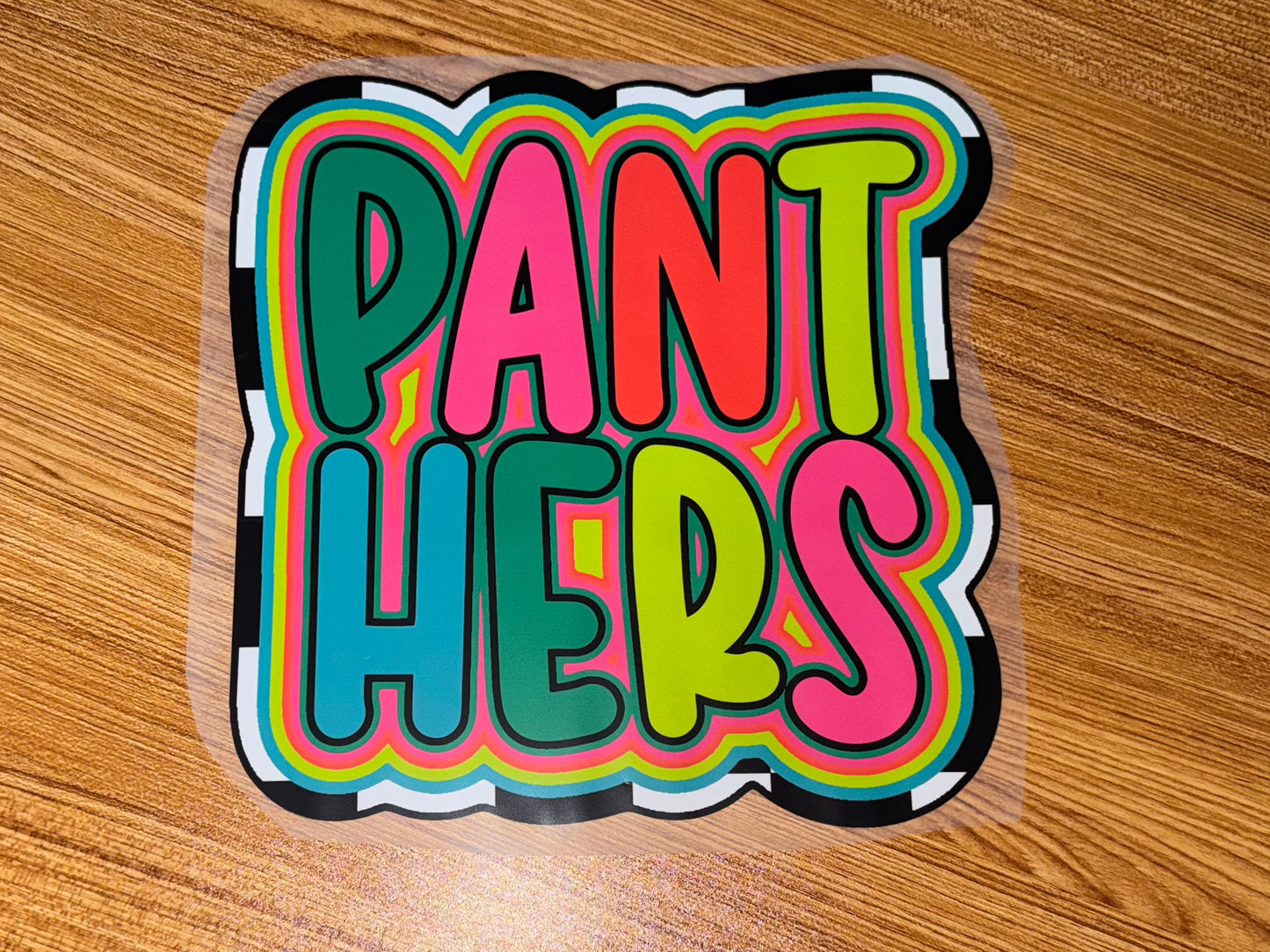 PANTHERS STACKED COLORFUL PRINT