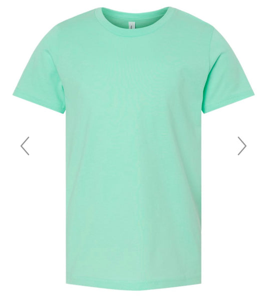 YOUTH MEDIUM MINT BELLA + CANVAS - YOUTH JERSEY TEE - 3001Y