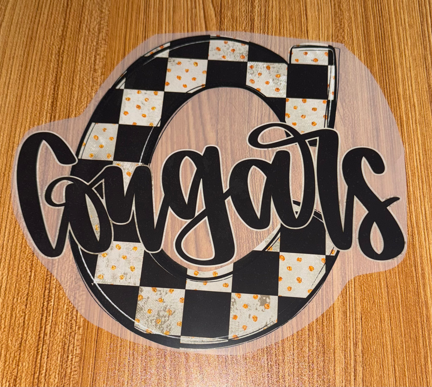 COUGARS C BLACK CHECKERED PRINT