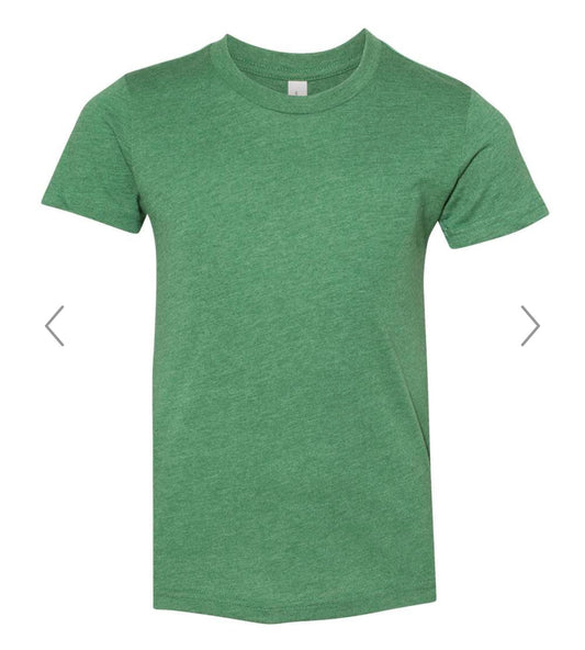 YOUTH XL HEATHER GRASS GREEN BELLA + CANVAS-YOUTH CVC JERSEY TEE-3001YCVC