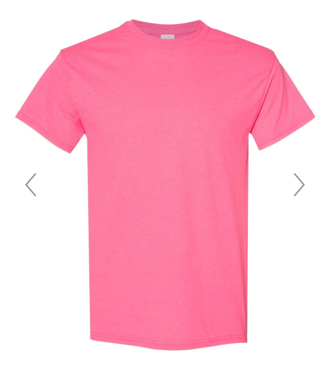 SMALL SAFETY PINK GILDAN - HEAVY COTTON T-SHIRT 5000