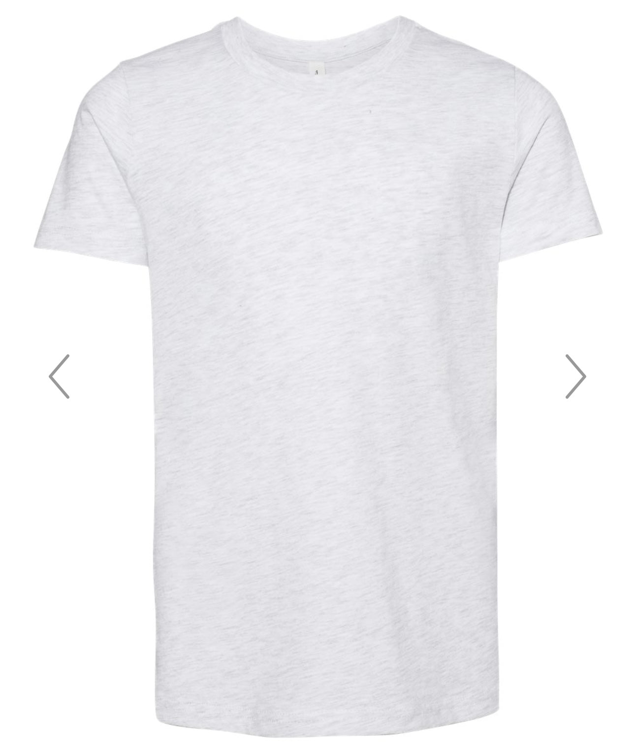 YOUTH SMALL ASH BELLA + CANVAS - YOUTH JERSEY TEE - 3001Y
