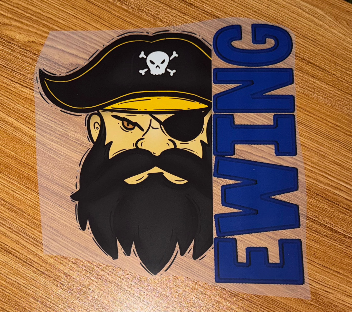 EWING WITH PIRATE FACE ADULT PRINT