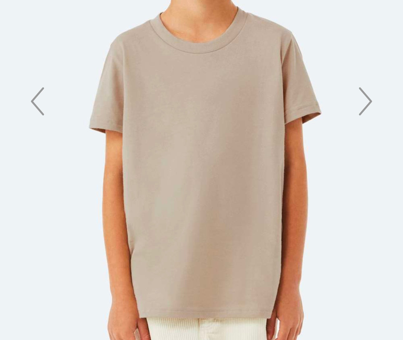 YOUTH XL TAN BELLA + CANVAS-YOUTH JERSEY TEE-3001Y