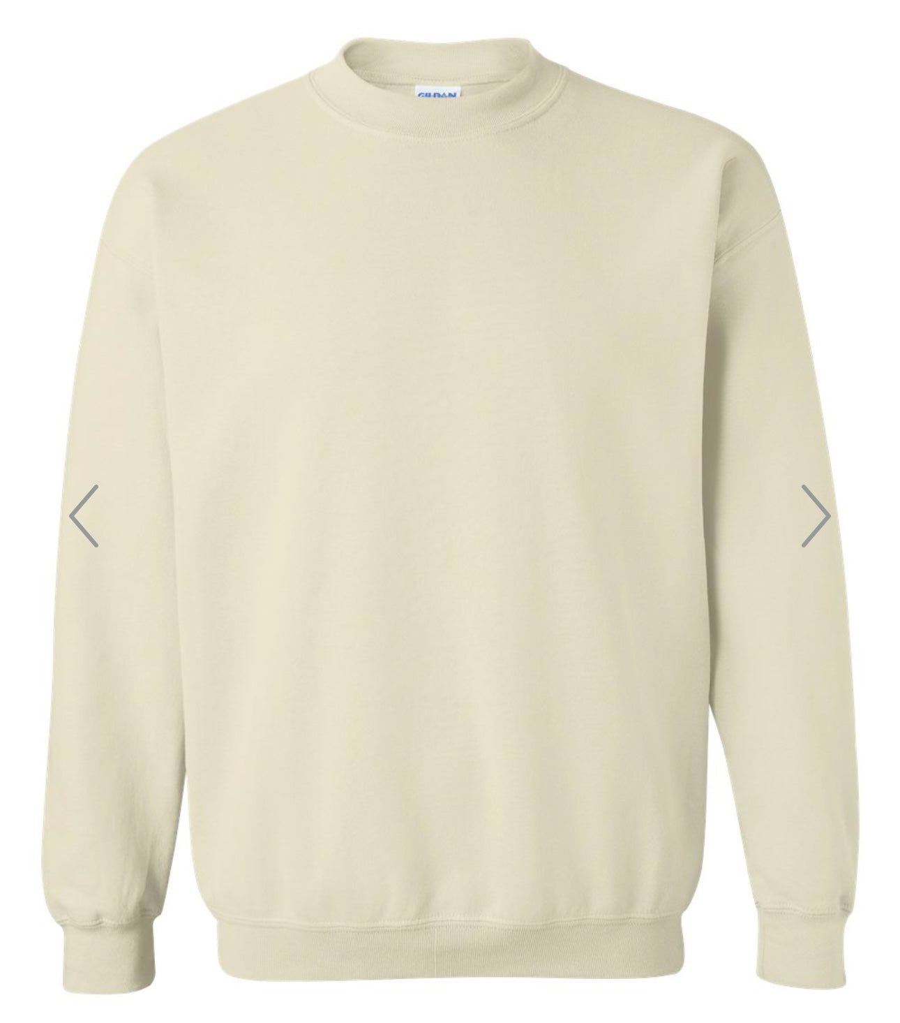 SMALL SAND GILDAN-HEAVY BLEND CREWNECK SWEATSHIRT