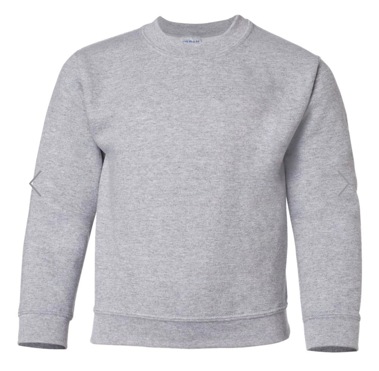 YOUTH XL SPORT GREY GILDAN - HEAVY BLEND YOUTH SWEATSHIRT - 18000B
