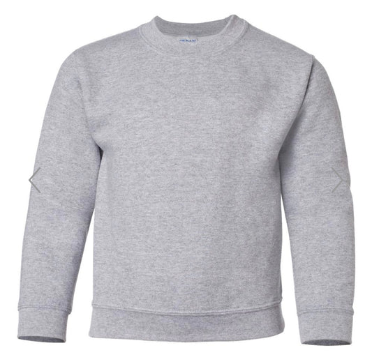YOUTH XL SPORT GREY GILDAN - HEAVY BLEND YOUTH SWEATSHIRT - 18000B