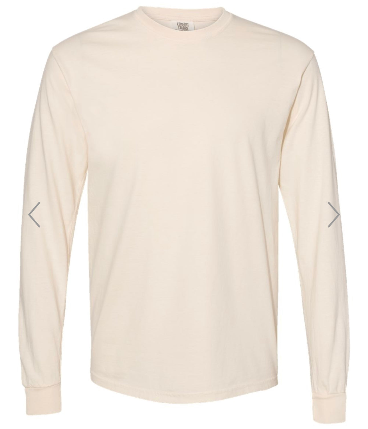 XL IVORY COMFORT COLORS - GARMENT-DYED HEAVYWEIGHT LONG SLEEVE T-SHIRT - 6014