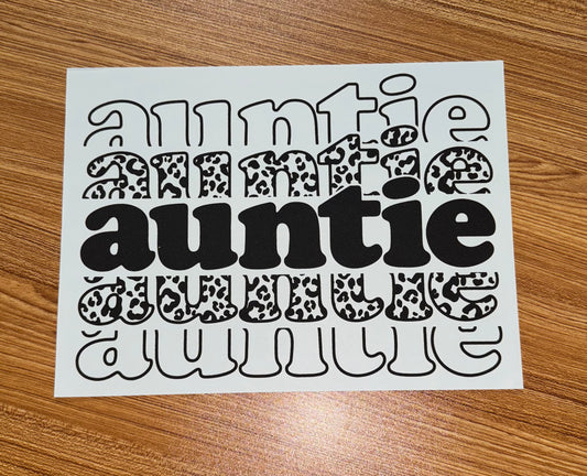 AUNTIE STACKED LEOPARD BLACK PRINT