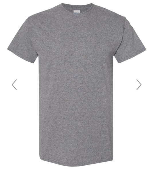XL GRAPHITE HEATHER GILDAN - HEAVY COTTON T-SHIRT - 5000