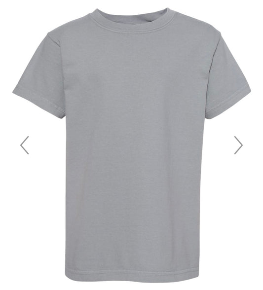 YOUTH MEDIUM GRANITE COMFORT COLORS - GARMENT-DYED YOUTH HEAVYWEIGHT T-SHIRT - 9018