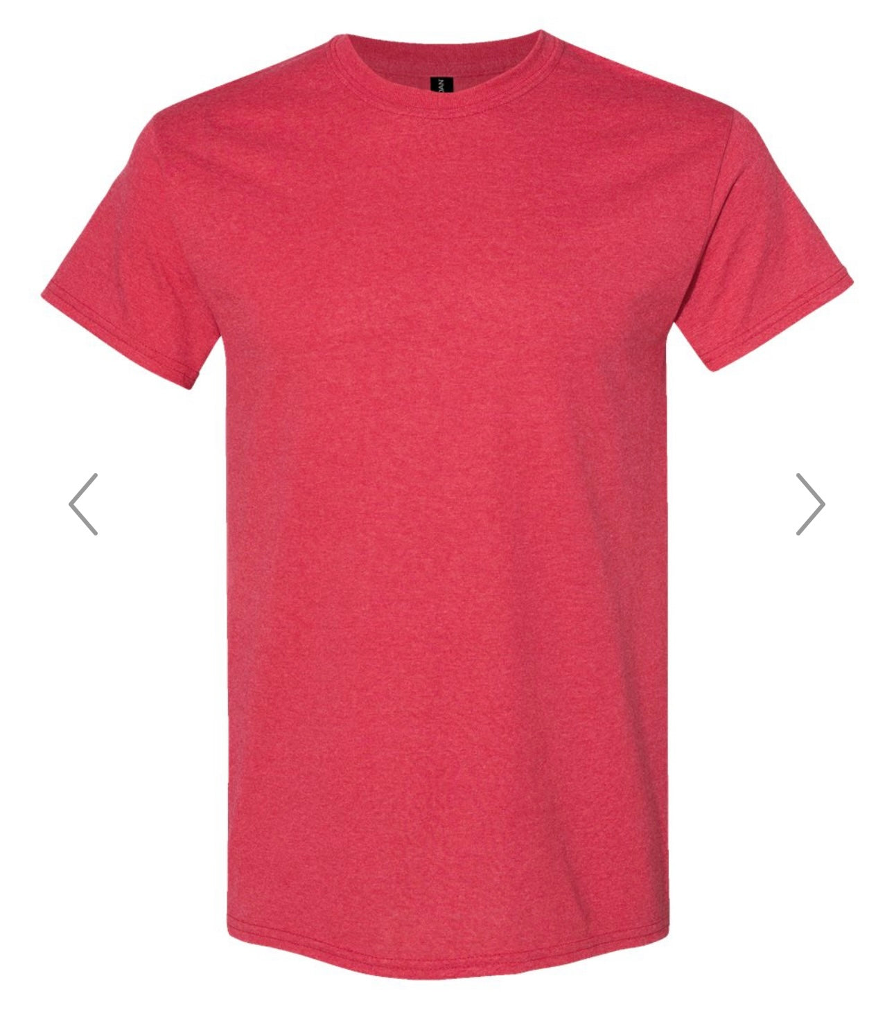 2X HEATHER RED GILDAN - HEAVY COTTON T-SHIRT 5000