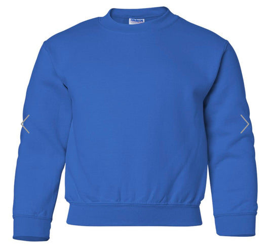 YOUTH XS ROYAL GILDAN - HEAVY BLEND YOUTH SWEATSHIRT - 18000B