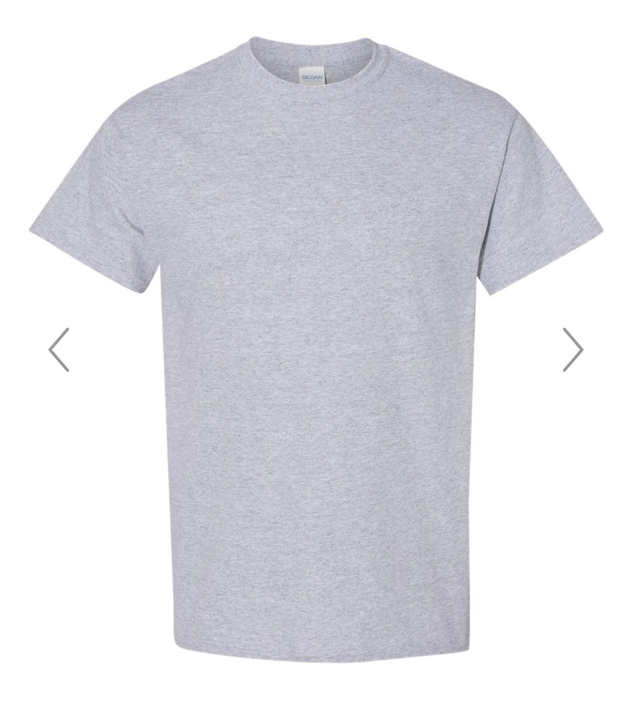 LARGE SPORT GREY GILDAN - HEAVY COTTON T-SHIRT 5000