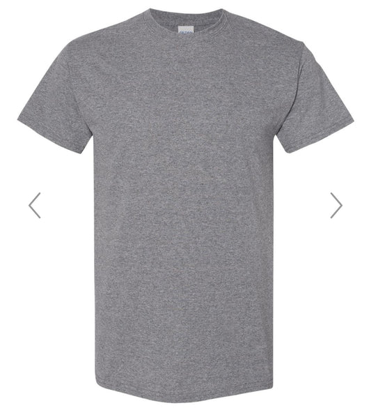 SMALL GRAPHITE HEATHER GILDAN - HEAVY COTTON T-SHIRT 5000