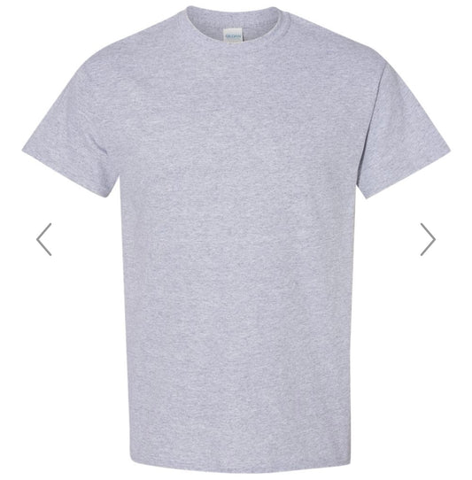 SMALL SPORT GREY GILDAN - HEAVY COTTON T-SHIRT 5000