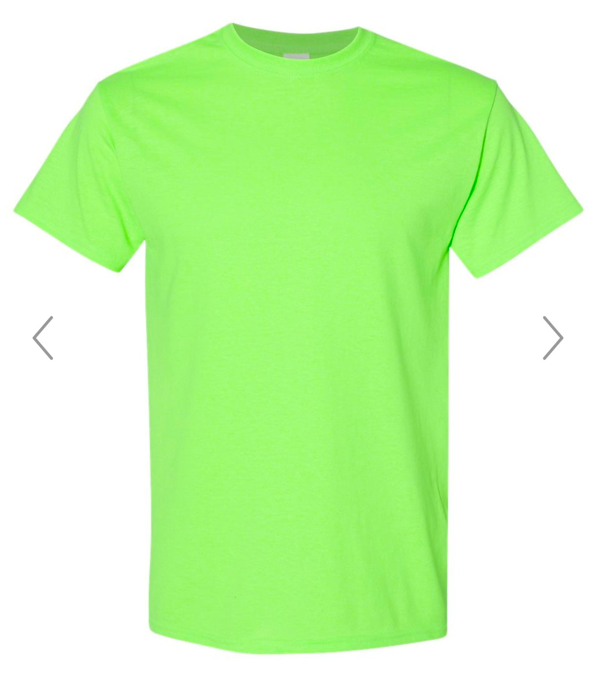 MEDIUM NEON GREEN GILDAN - HEAVY COTTON T-SHIRT 5000