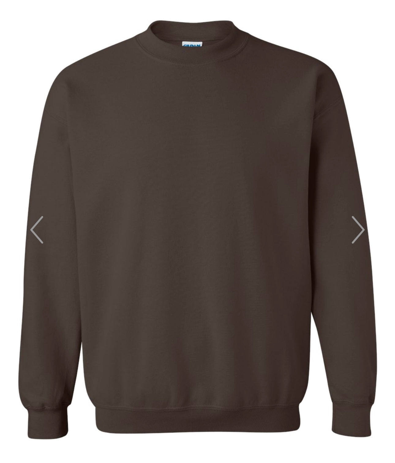 LARGE DARK CHOCOLATE GILDAN-HEAVY BLEND CREWNECK SWEATSHIRT