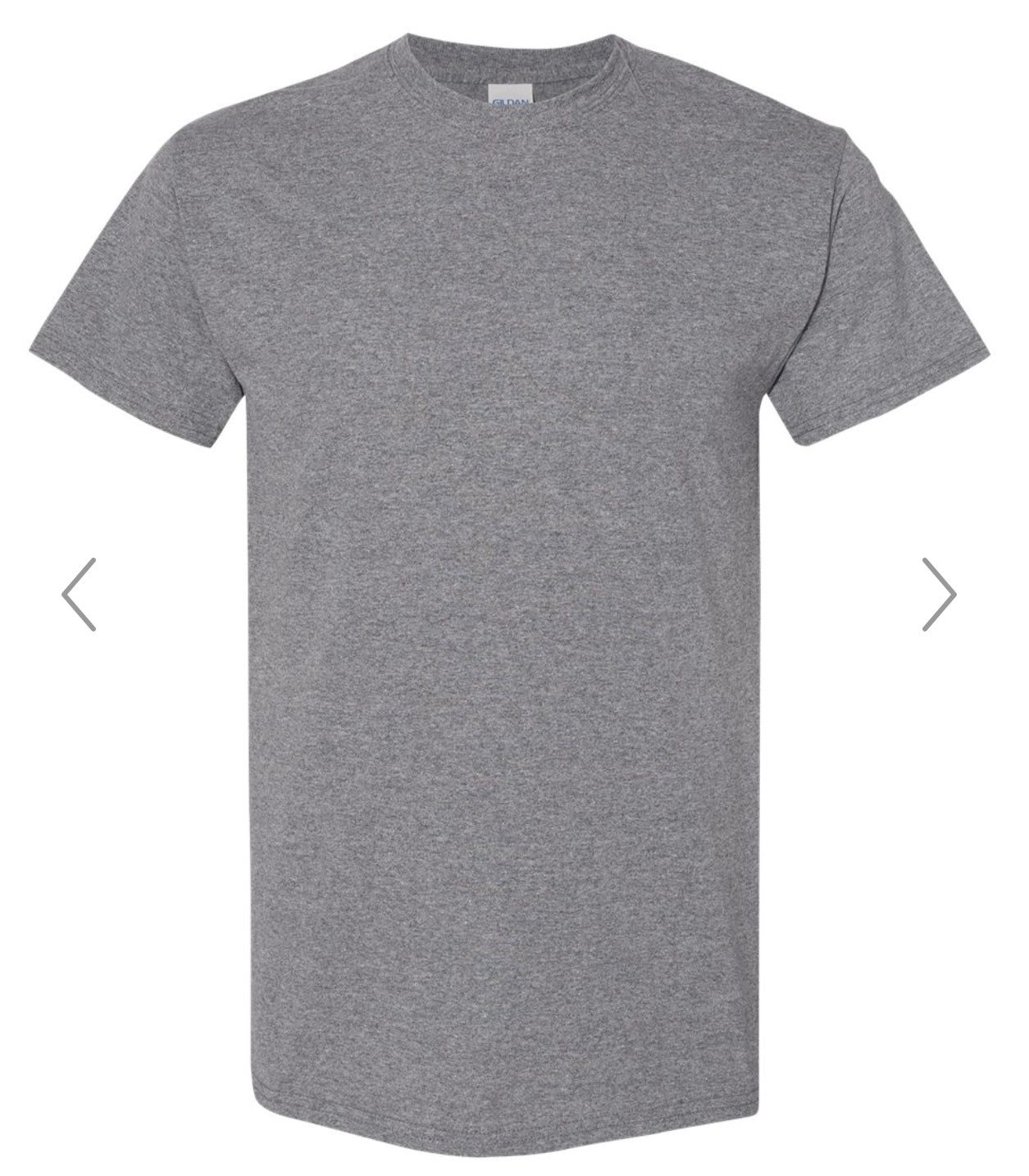 LARGE GRAPHITE HEATHER GILDAN - HEAVY COTTON T-SHIRT 5000