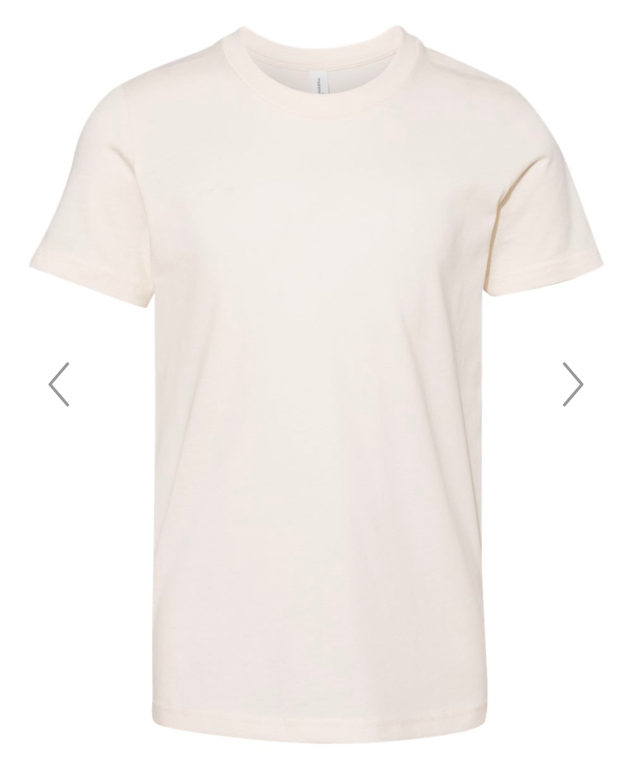 YOUTH MEDIUM NATURAL BELLA + CANVAS - YOUTH JERSEY TEE - 3001Y