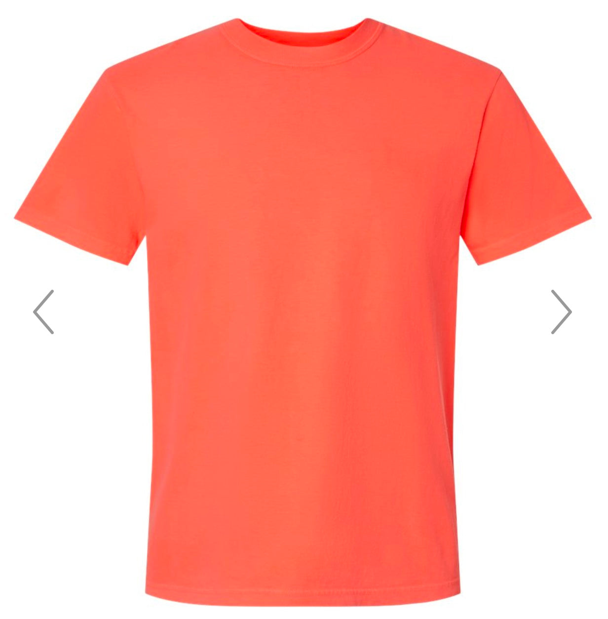 2X NEON RED ORANGE COMFORT COLORS-GARMENT-DYED HEAVYWEIGHT T-SHIRT-1717