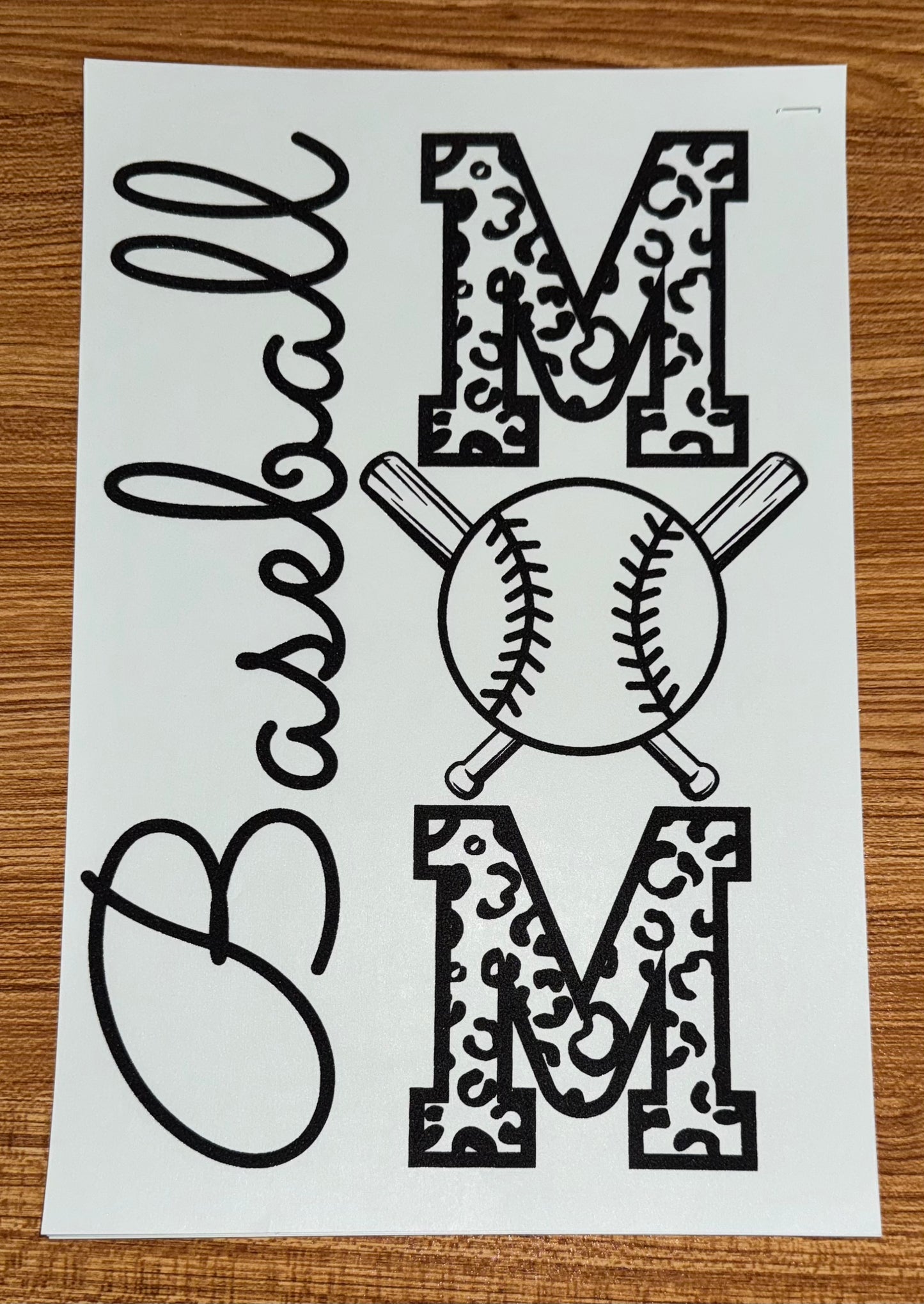 BASEBALL MOM BLACK (PRINT ONLY) (VERTICAL)
