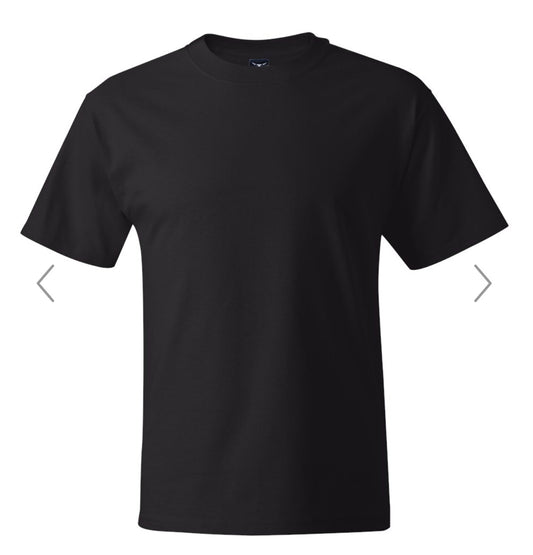 4XTALL BLACK HANES BEEFY-T TALL T-SHIRT - 518T
