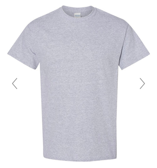2X SPORT GREY GILDAN - HEAVY COTTON T-SHIRT 5000