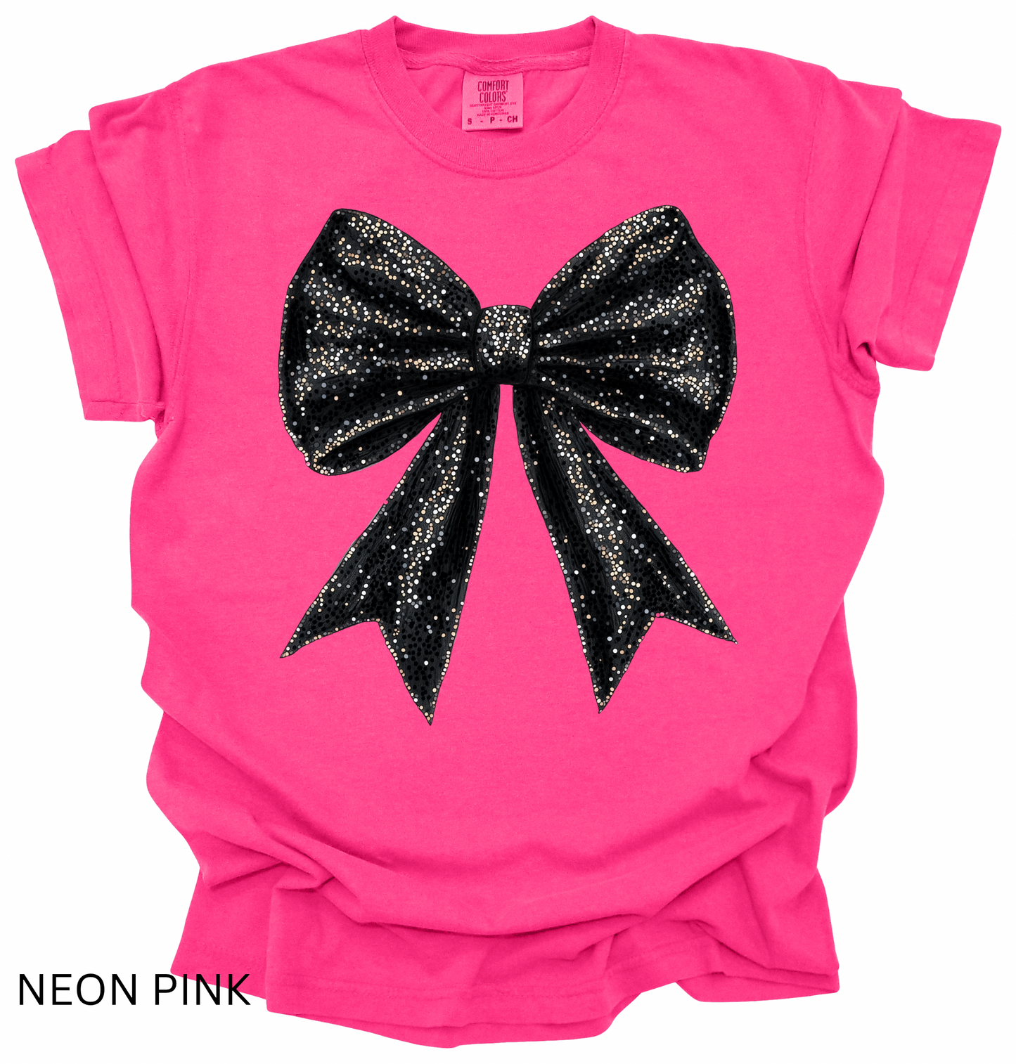 BLACK SEQUINS BOW (PRINT ONLY)