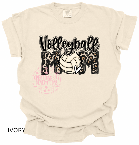 VOLLEYBALL MOM LEOPARD PRINT