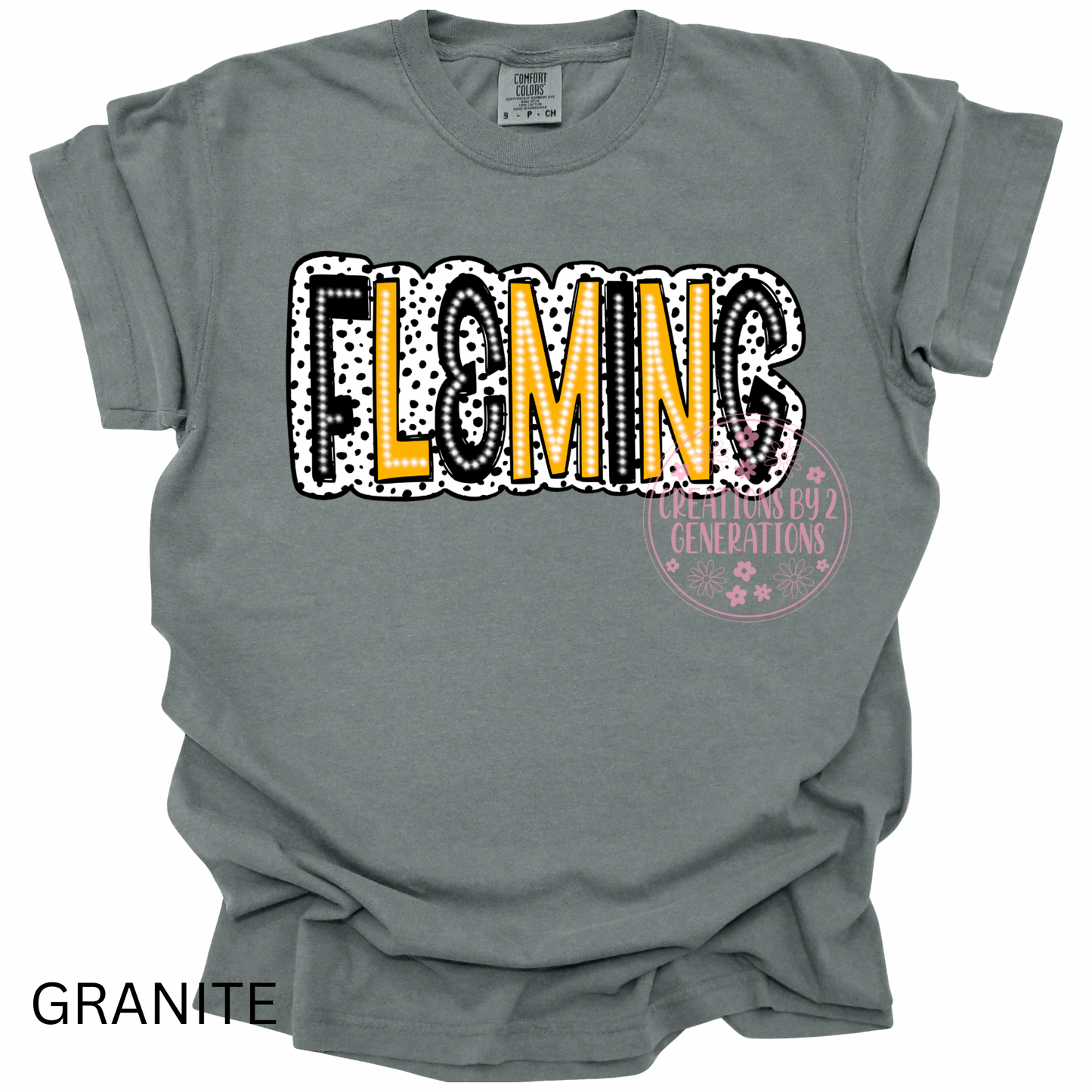 FLEMING BLACK & GOLD DOTS PRINT
