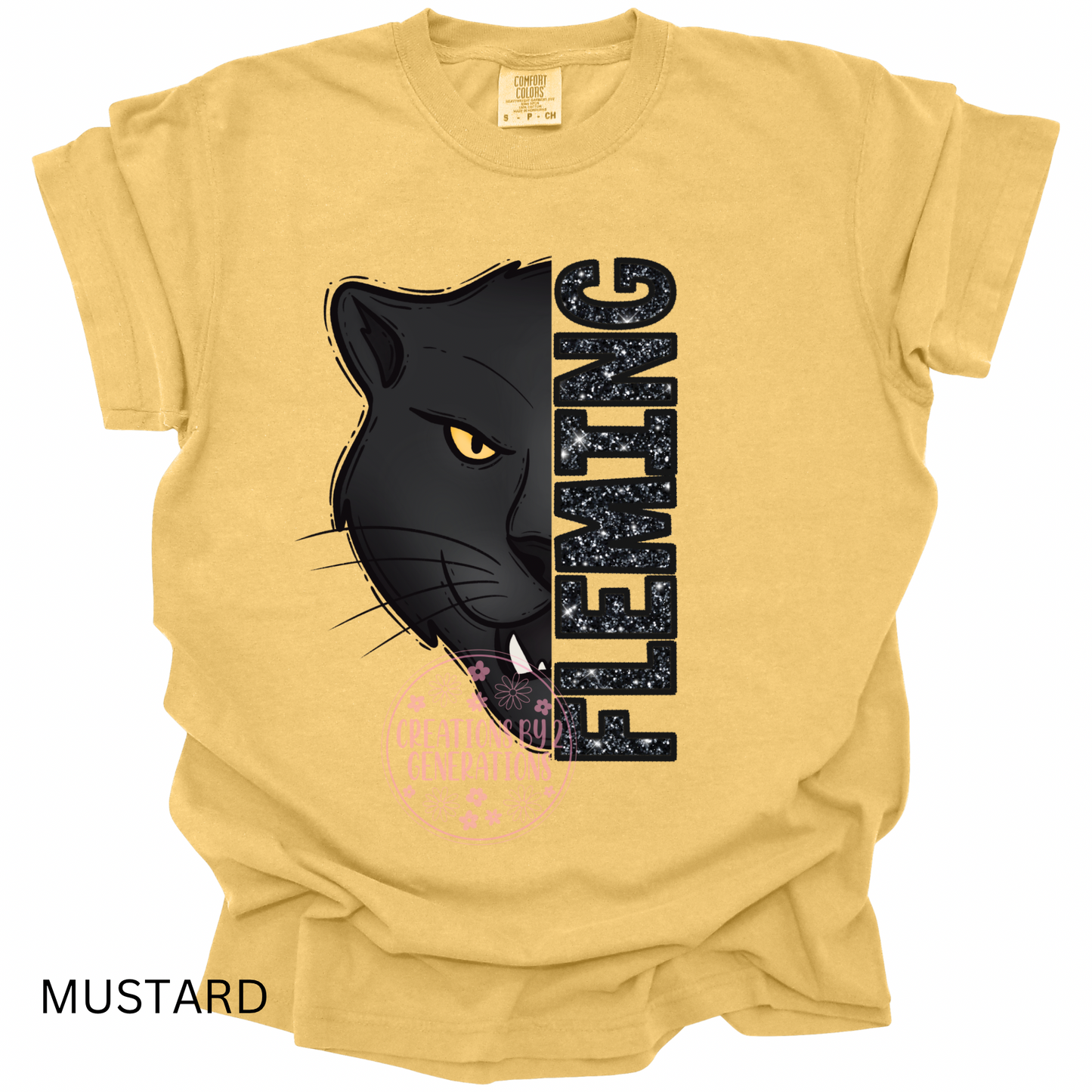FLEMING HALF PANTHER HEAD PRINT
