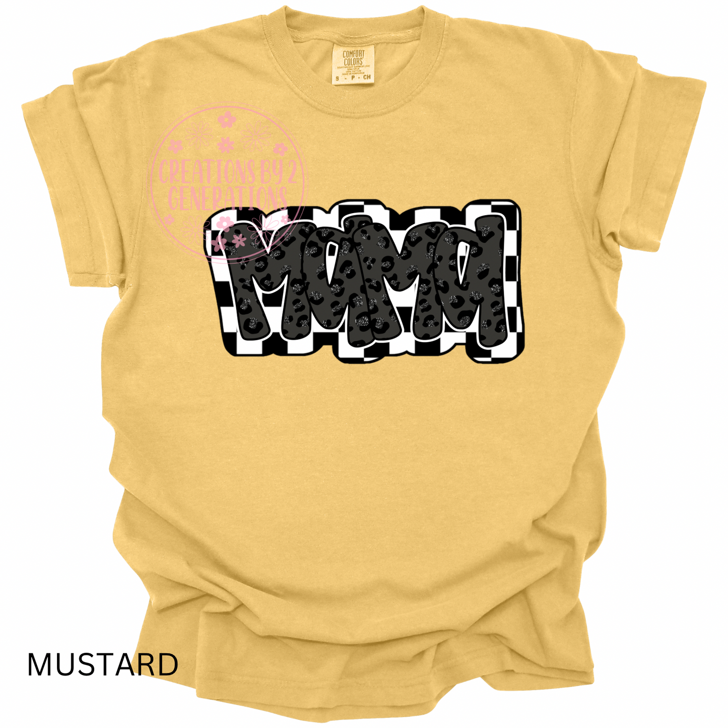 MAMA BLACK AND WHITE CHECKERED (PRINT ONLY)