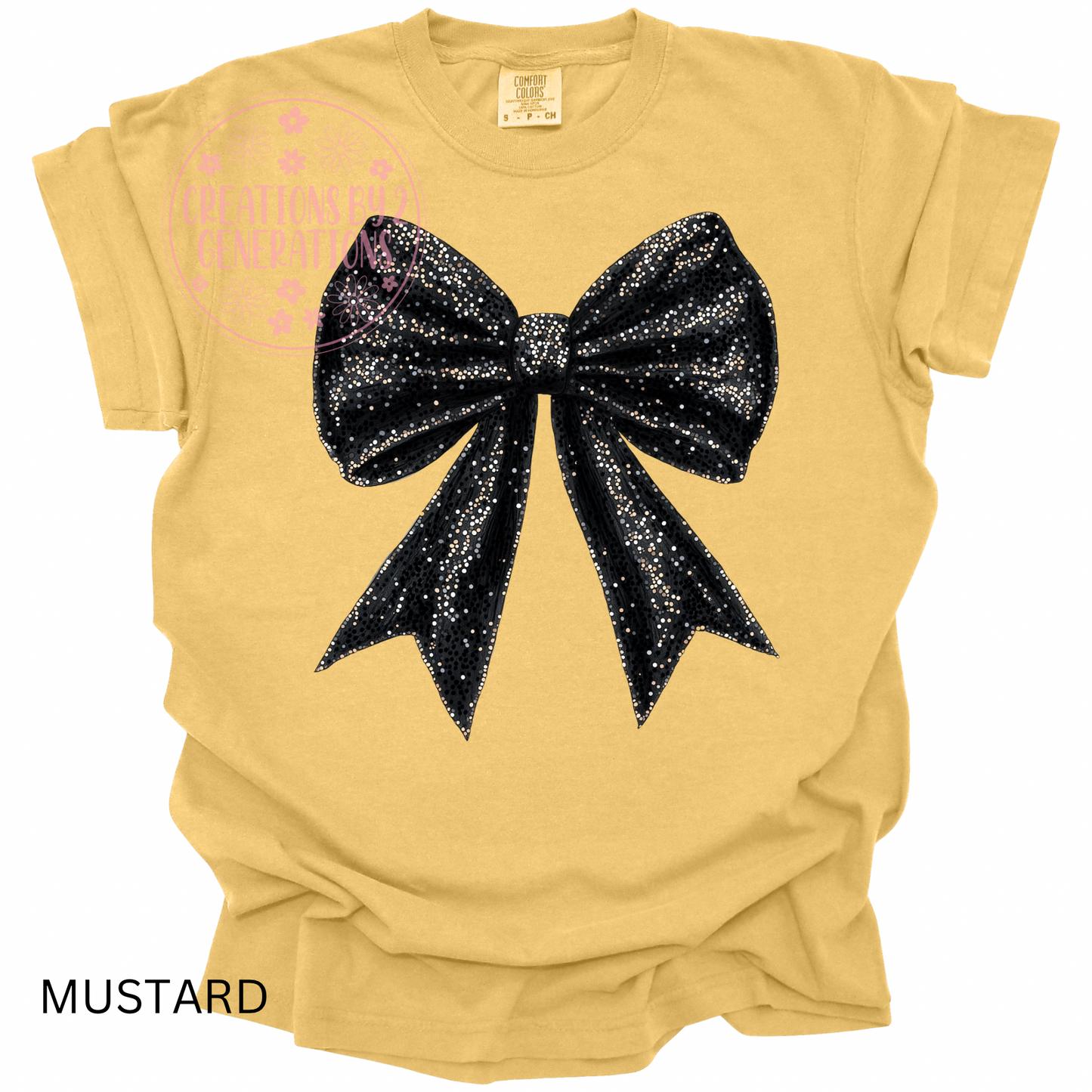 BLACK SEQUINS BOW (PRINT ONLY)