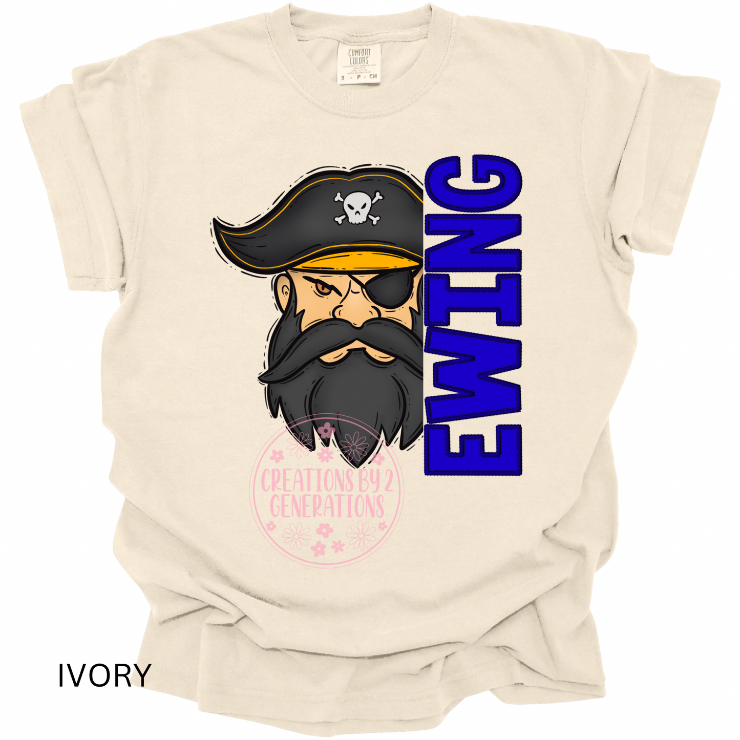 EWING WITH PIRATE FACE ADULT PRINT