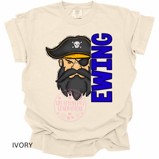 EWING WITH PIRATE FACE ADULT PRINT